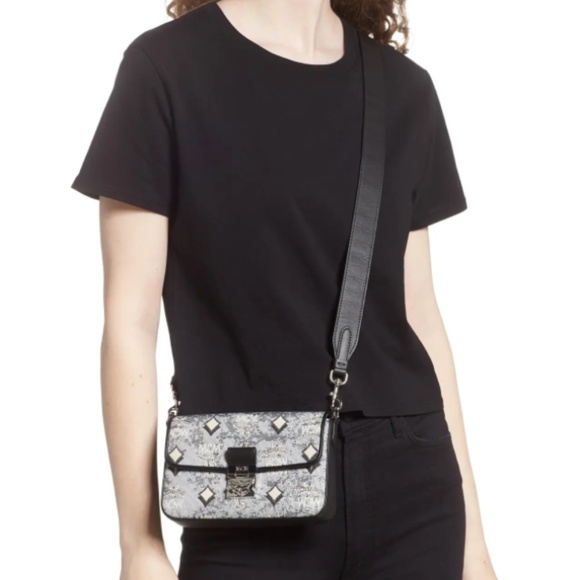 NWT $840 MCM Small Jacquard Crossbody Bag! - Picture 2 of 15